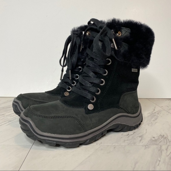 New! Pajar Abbie Sheepskin Black Winter Boot 5 5.5 - Picture 13 of 13